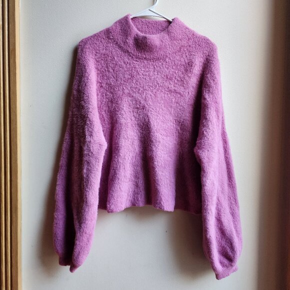 Truth By Republic Pinkish Purple Mock Neck Sweater Size Medium - Picture 7 of 15